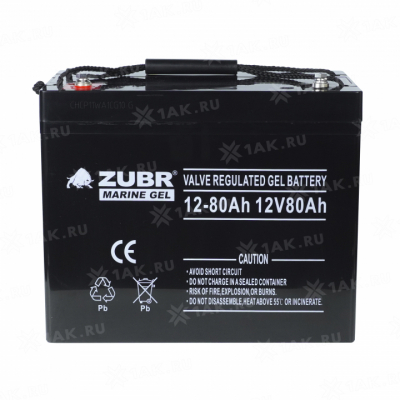 ZUBR MARINE GEL NPG 12-80Ah (черный корпус) HV Market