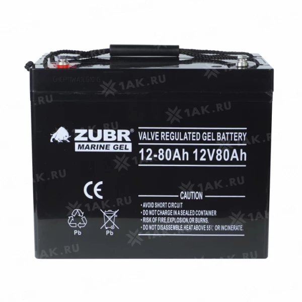 ZUBR MARINE GEL NPG 12-80Ah (черный корпус) HV Market
