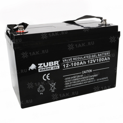 ZUBR MARINE GEL NPG12-100 Ah (черный корпус) HV Market