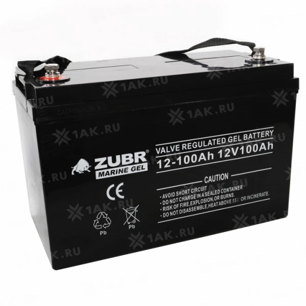 ZUBR MARINE GEL NPG12-100 Ah (черный корпус) HV Market