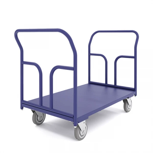 Тележка платформенная с двумя ручками ТПД 8 (700х1000) г/п550кг.200 серая резина