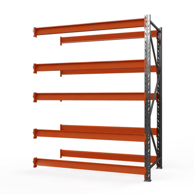 Секция приставная стеллажа металлического ОПТИМА, 3000х1530х785 мм. Полки: 5 шт. без настила HV Market