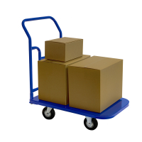 Тележка платформенная ТПТ (г/п 300 кг, 900x600 мм, колеса черная резина 125 мм) HV Market