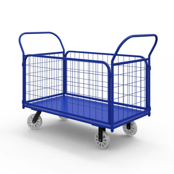 Тележка платформенная с сетчатыми бортами ТС 5 (700х1200) г/п 600 кг.200 нейлон/пластик HV Market