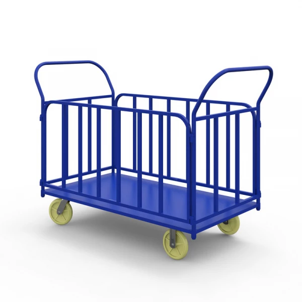 Тележка платформенная с трубчатыми бортами ТБ 1 (500х800) г/п 400 кг.150 чугун/полиуретан HV Market