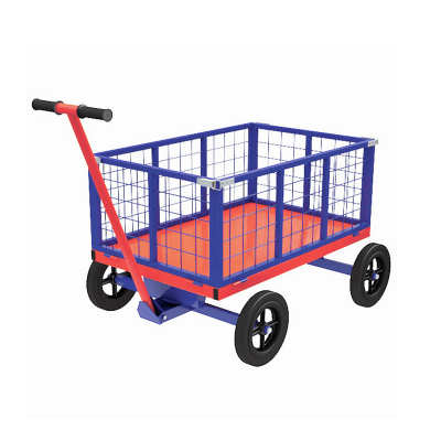 Тележка с поворотной осью ТПОБ 2 С (600х900) г/п 600 кг.колеса литые чугун.обод 250 мм.