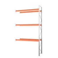 Секция приставная стеллажа металлического паллетного 4500х1800х1100 мм. Ярусы: пол+3 HV Market