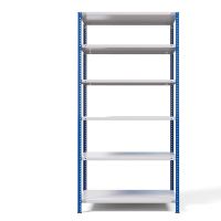 Стеллаж металлический ТС Лайт, синие стойки, 2200x1000x500 мм. Полки: 6 шт. металл (ТС 220100506с) HV Market