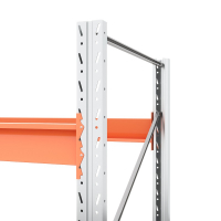 Стеллаж металлический паллетный 2500х2700х1100 мм. Ярусы: пол+2 HV Market