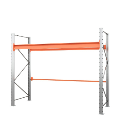 Стеллаж металлический паллетный 2000х2700х1100 мм. Ярусы: пол+1 HV Market