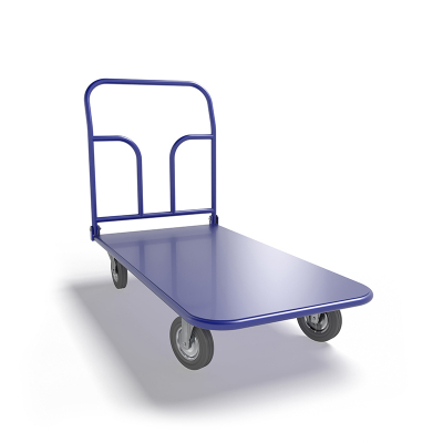 Тележка платформенная со складной ручкой ТПСР 2 М (600х900) г/п 500 кг.200 серая резина HV Market