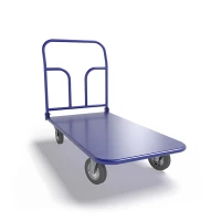 Тележка платформенная со складной ручкой ТПСР 2 М (600х900) г/п 500 кг.200 серая резина HV Market