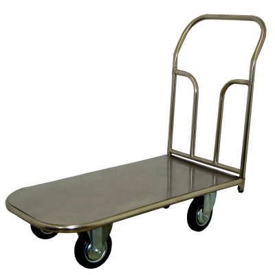 Тележка платформенная из нержавеющей стали ТП НЖ 1 (500х800) г/п 500 кг.200 черная резина HV Market