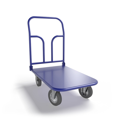 Тележка платформенная со складной ручкой ТПСР 1 М (500х800) г/п 500 кг.200 серая резина HV Market