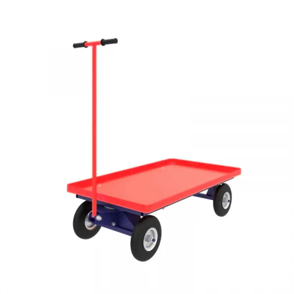 Тележка платформенная с поворотной осью ТПО 7 (800х1400) г/п 450 кг.колеса литые 250 мм. HV Market