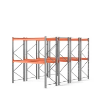 Стеллаж двойной глубины 3000х2700х1100 мм. Уровни хранения: пол+2 (2400 кг на ярус) HV Market