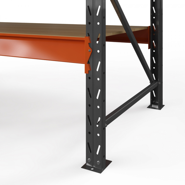 Стеллаж металлический ОПТИМА, 3500х1530х785 мм. Полки: 5 шт. фанера