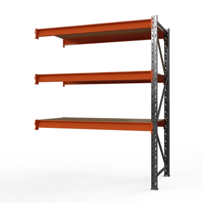 Секция приставная стеллажа металлического ОПТИМА, 2000х2500х785 мм. Полки: 3 шт. фанера HV Market