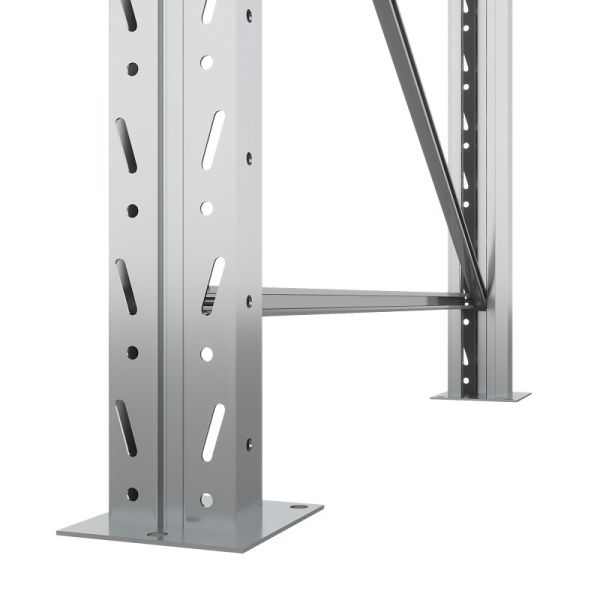 Стеллаж металлический паллетный 2500х2700х1100 мм (70.1.5). Ярусы: пол+2 HV Market