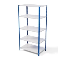 Стеллаж металлический ТС Лайт, синие стойки, 2200x1000x500 мм. Полки: 5 шт. металл (ТС 220100505с) HV Market