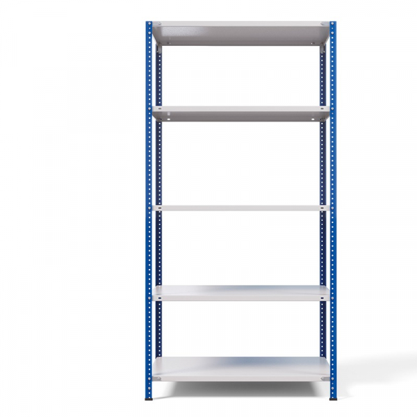 Стеллаж металлический ТС Лайт, синие стойки, 2200x1000x500 мм. Полки: 5 шт. металл (ТС 220100505с) HV Market