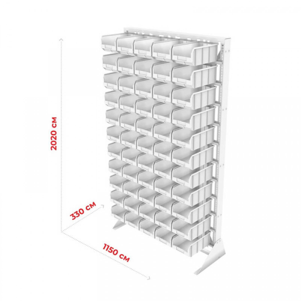 Стойка 1150х2000 односторонняя В1-00-00-11 (зеленый) HV Market