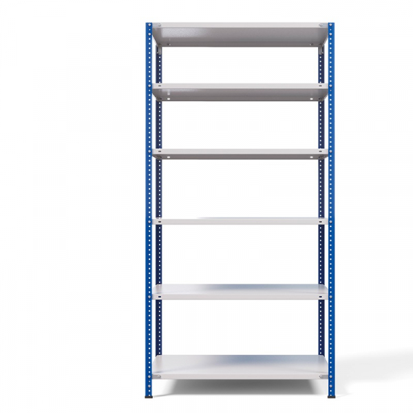 Стеллаж металлический ТС Лайт, синие стойки, 2200x1000x600 мм. Полки: 6 шт. металл (ТС 220100606с) HV Market