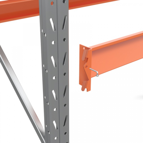 Две секции стеллажа металлического паллетного 2500х2700х1100 мм (70.1.5). Ярусы: пол+2 HV Market