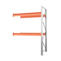 Секция приставная стеллажа металлического паллетного 3500х2700х1100 мм. Ярусы: пол+2 HV Market