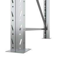 Секция приставная стеллажа металлического паллетного 3500х2700х1100 мм. Ярусы: пол+2 HV Market