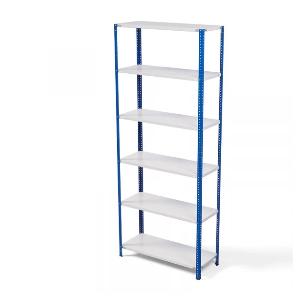 Стеллаж металлический ТС Лайт, синие стойки, 2500x1000x400 мм. Полки: 6 шт. металл (ТС 220100406с) HV Market