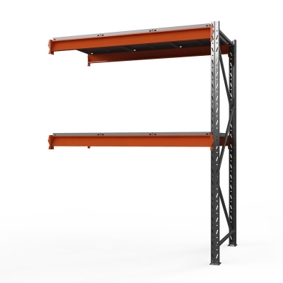 Секция приставная стеллажа металлического ОПТИМА, 2000х2500х600 мм. Полки: 2 шт. металл HV Market