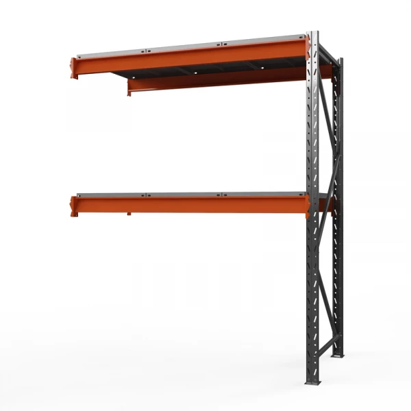 Секция приставная стеллажа металлического ОПТИМА, 2000х2500х600 мм. Полки: 2 шт. металл HV Market