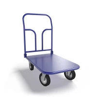 Тележка платформенная со складной ручкой ТПСР 2 М (600х900) г/п 400кг.160 черная резина HV Market