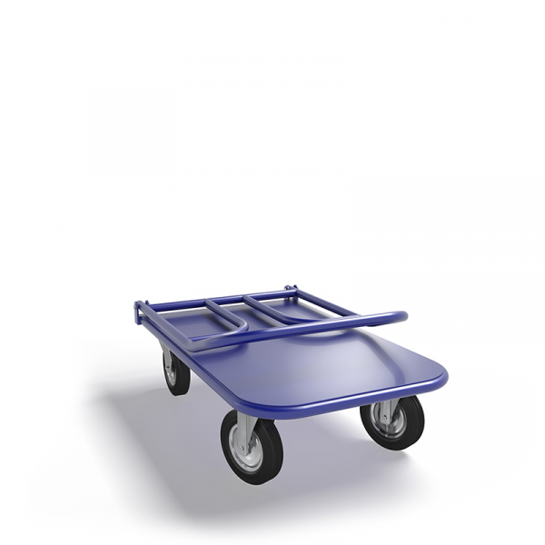 Тележка платформенная со складной ручкой ТПСР 2 М (600х900) г/п 400кг.160 черная резина HV Market