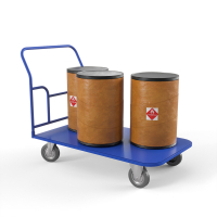 Тележка платформенная ТПТ 600х1000 (г/п 300 кг.) 125 серая резина HV Market