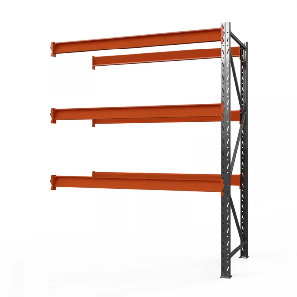 Секция приставная стеллажа металлического ОПТИМА, 2000х1250х785 мм. Ярусы: 3 шт. без настила