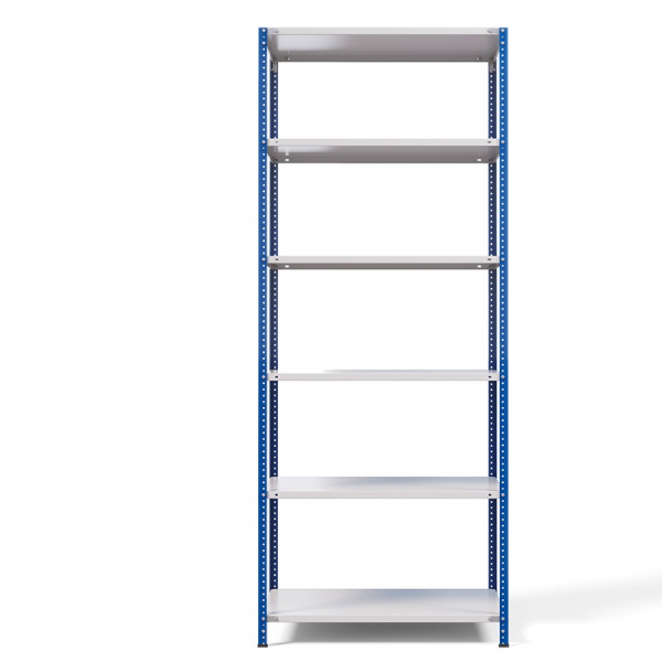 Стеллаж металлический ТС Лайт, синие стойки, 2200x1000x400 мм. Полки: 6 шт. металл (ТС 220100406с) HV Market