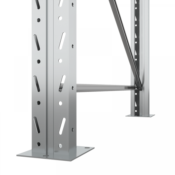 Стеллаж двойной глубины 5000х2700х1100 мм. Уровни хранения: пол+3 (1800 кг на ярус) HV Market