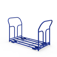 Тележка каркасная с двумя ручками ТКД 10 (800х1800) г/п 300 кг.200 черная резина HV Market