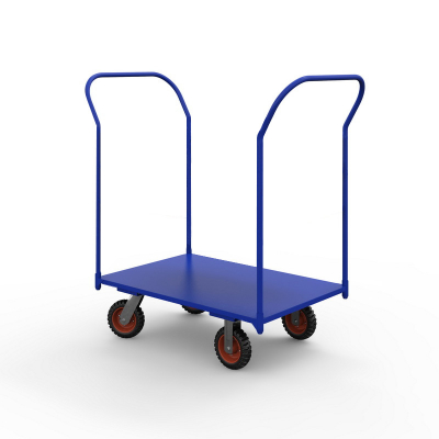 Тележка платформенная с двумя ручками ТЯ 6 основание (800х1200) 200 черная резина HV Market