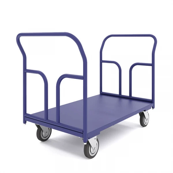 Тележка платформенная с двумя ручками ТПД 6 (800х1200) г/п300кг.125 черная резина HV Market