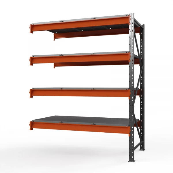 Секция приставная стеллажа металлического ОПТИМА, 2500х1250х785 мм. Полки: 4 шт. метал. HV Market