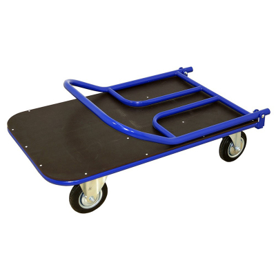 Тележка платформенная со складной ручкой ТПСР 2 ФЛ (600х900) г/п 400 кг.160 серая резина HV Market