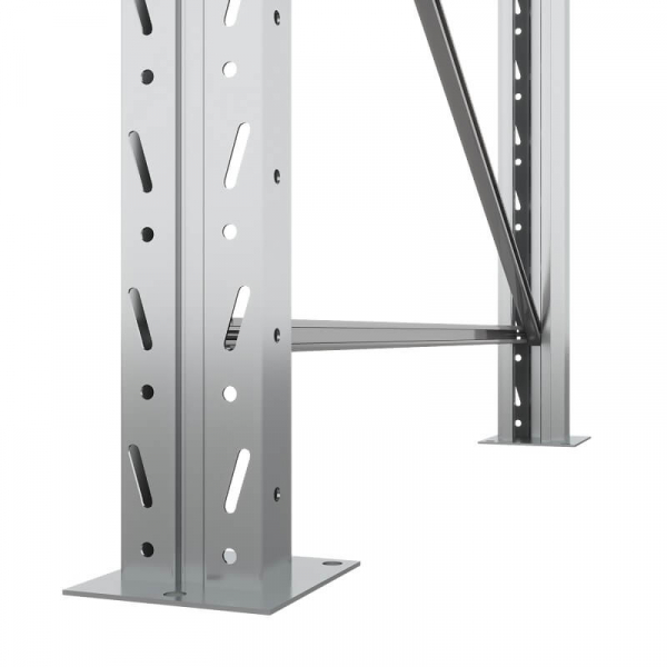 Секция приставная стеллажа металлического паллетного 2000х1800х1100 мм (85.1.5). Ярусы: пол+1 HV Market