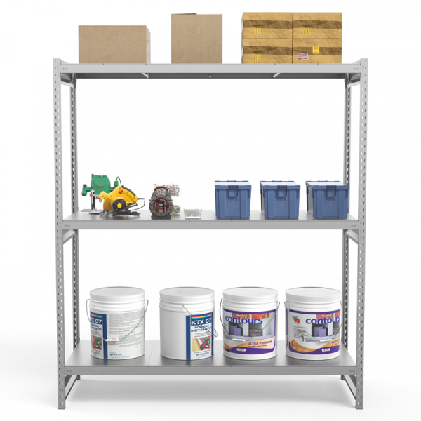 Стеллаж грузовой СГ Ультра (2500х2100х600) 3 яруса, цинк