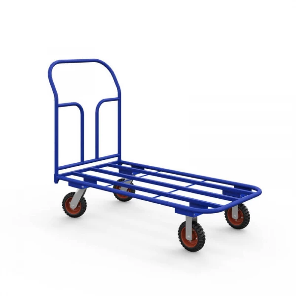 Тележка платформенная каркасная ТК 10 (800х1800) г/п 500 кг.200 литая протекторная резина HV Market