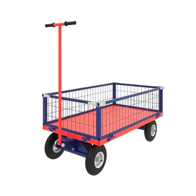 Тележка с поворотной осью ТПОБ 7 С (800х1400) г/п 450 кг.колеса литые 250 мм.