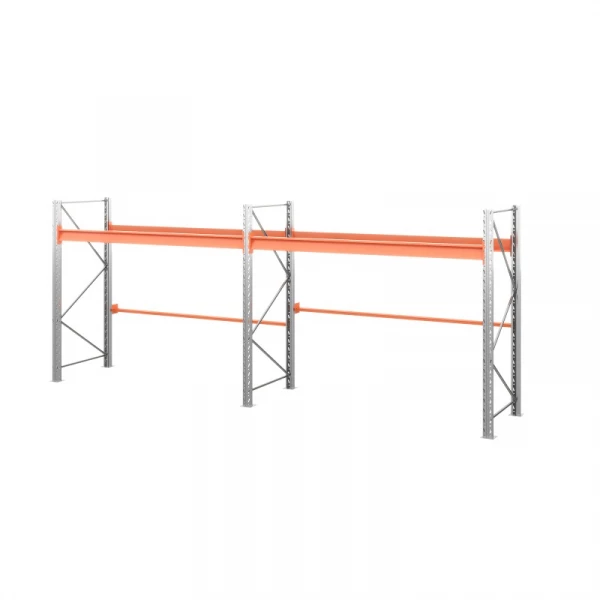 Две секции стеллажа металлического паллетного 2000х1800х1100 мм. Ярусы: пол+1 HV Market