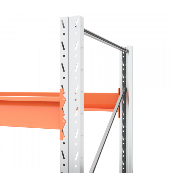 Две секции стеллажа металлического паллетного 2000х1800х1100 мм. Ярусы: пол+1 HV Market